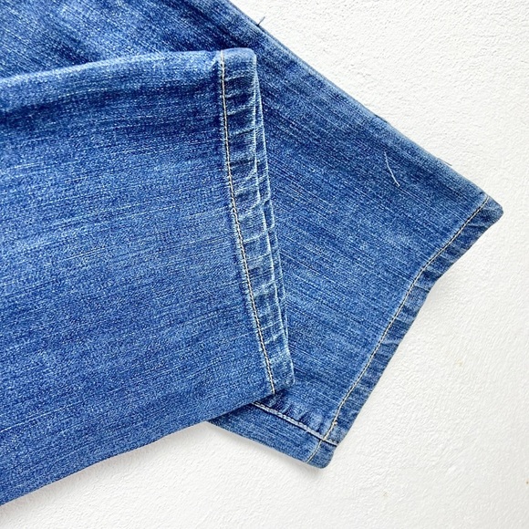 ESPRIT | 👖94107 Style Blue Light Wash Faded Low-Rise Bootcut Denim Jeans - Picture 6 of 9